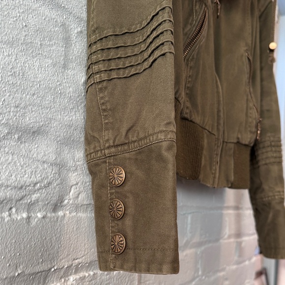 Olive Green Bomber Jacket - Picture 5 of 7